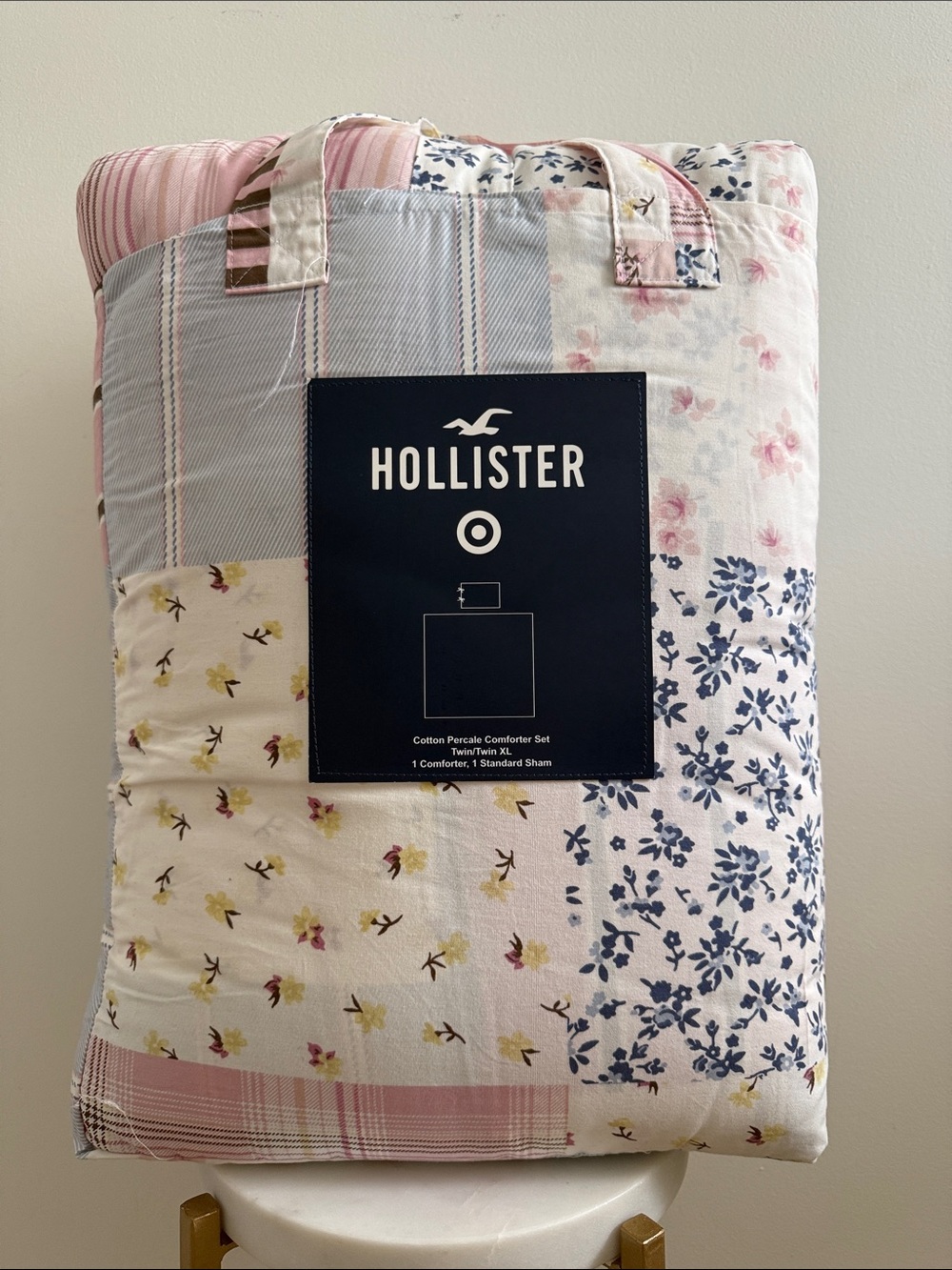 Hollister x Target Twin/Twin Extra Long Percale Patchwork Comforter Set